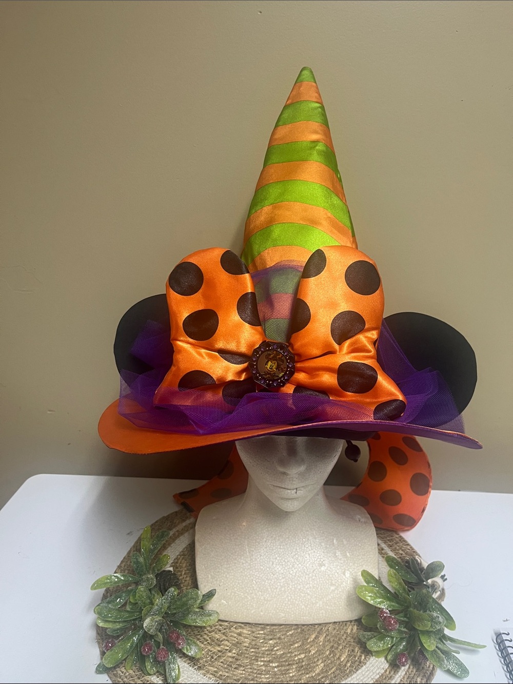 Disney Parks Costume Minnie Mouse Witch Adult Hat NWT